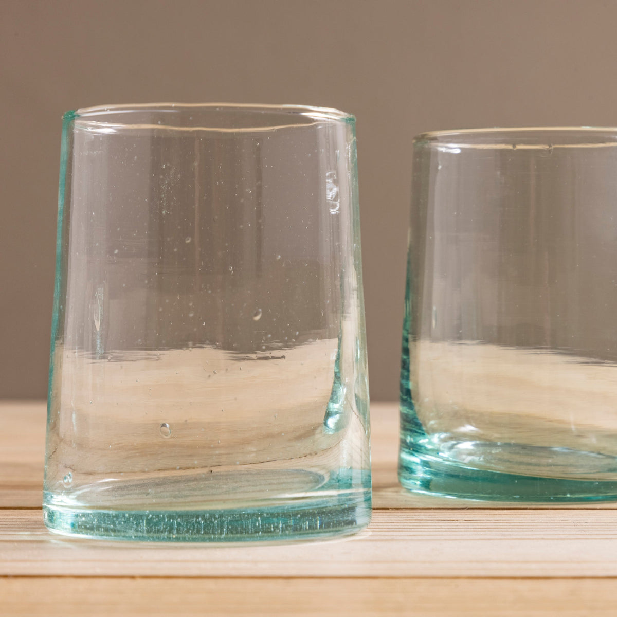Recycled Cone Glass, Clear, Set of 4