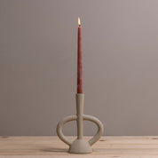 Wide Scuptural Taper Holder