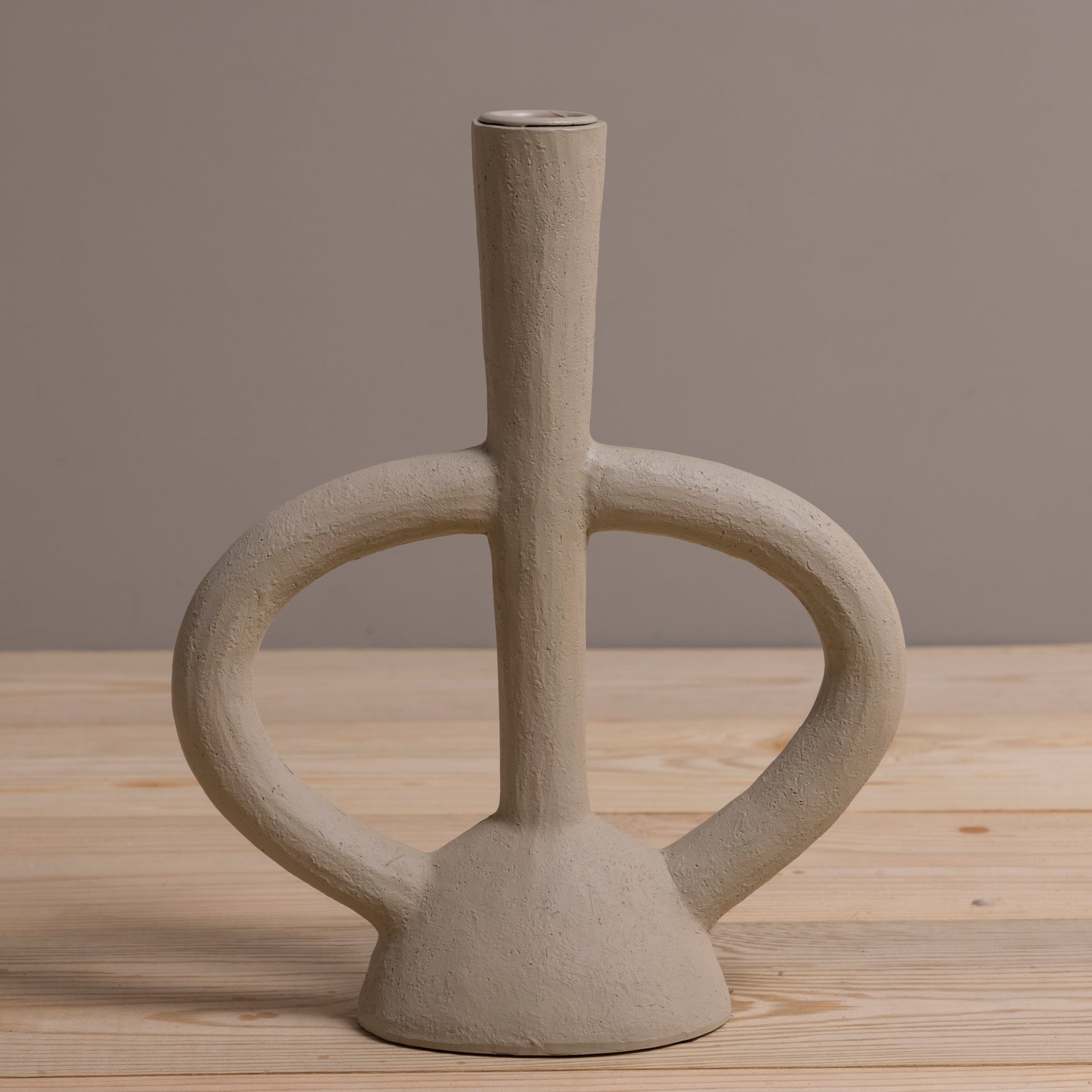 Wide Scuptural Taper Holder
