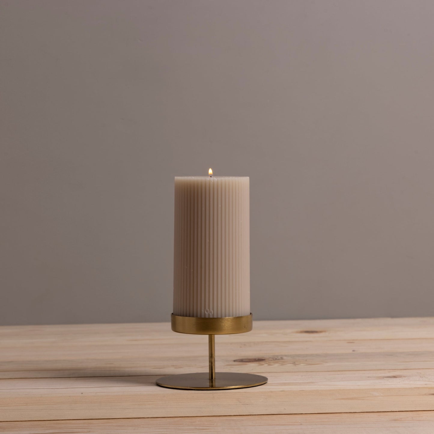 Kent Gold Pillar Candle Holder, Short