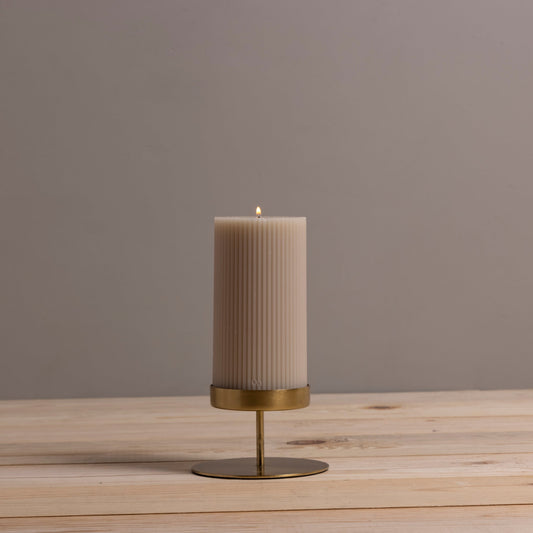 Kent Gold Pillar Candle Holder, Short