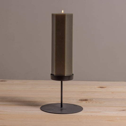 Kent Black Pillar Candle Holder, Tall