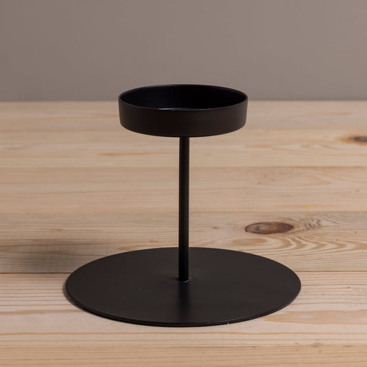 Kent Black Pillar Candle Holder, Tall