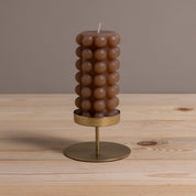 Hobnail Pillar Candle, Cappuccino