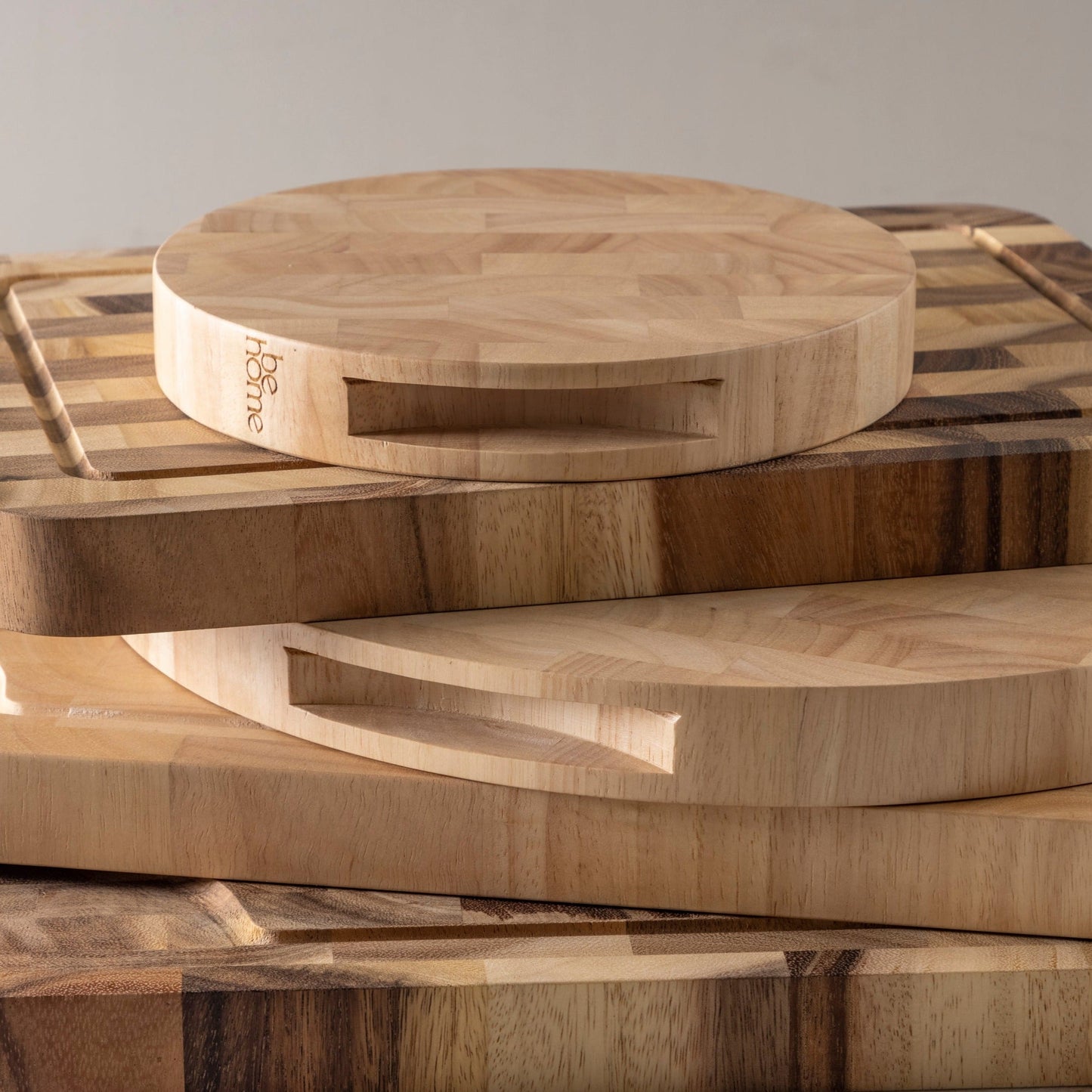 Rubberwood End Grain Round Board, Small