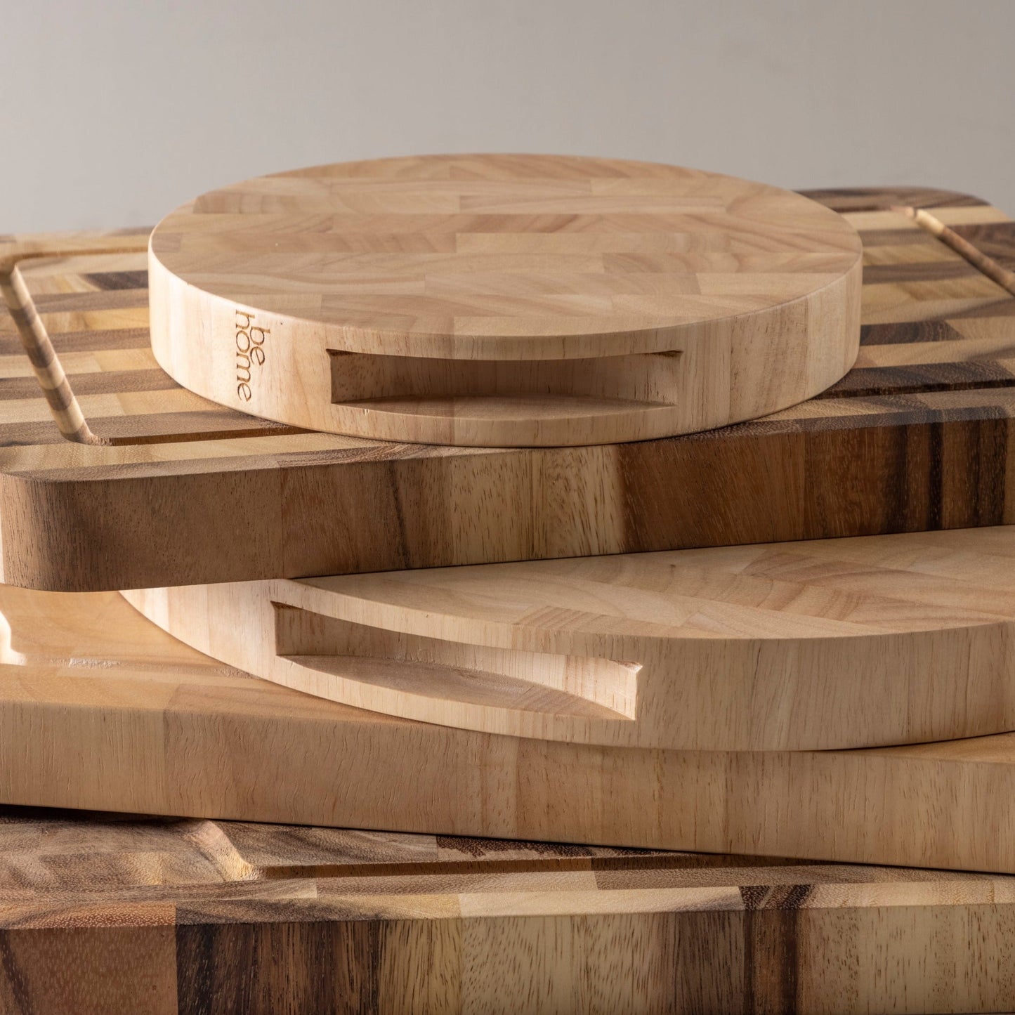 Rubberwood End Grain Round Board, Large