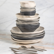 Tam Stoneware Side Bowl, Slate, Set of 4