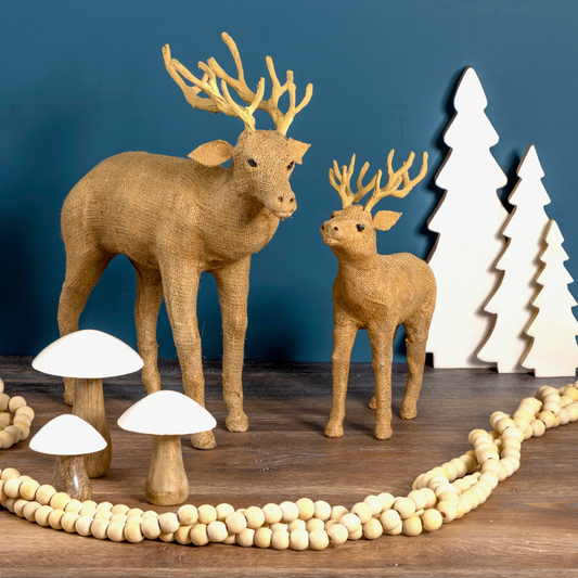 Mango Wood & Enamel Mushroom, Large