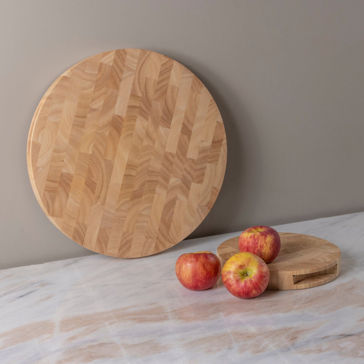 Rubberwood End Grain Round Board, Large