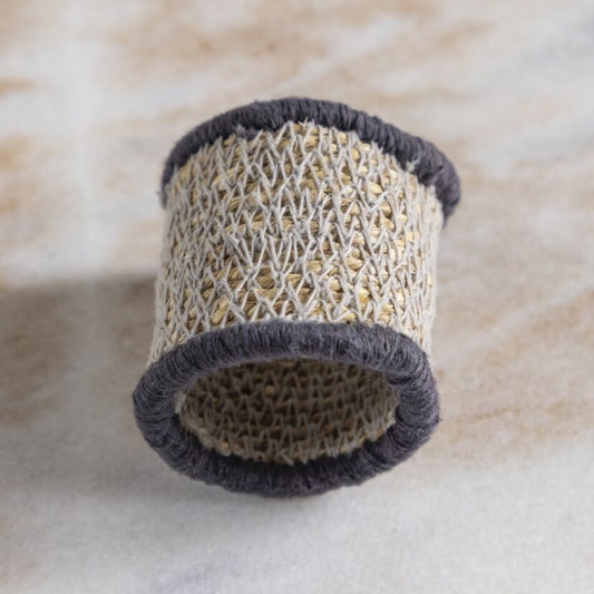 Hydra Woven Seagrass Napkin Ring, Air Set of 4