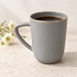 Stoneware Mug Sterling Gray with Gold Rim