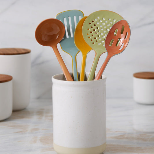 Harlow Bright Slotted Spoon, Raspberry