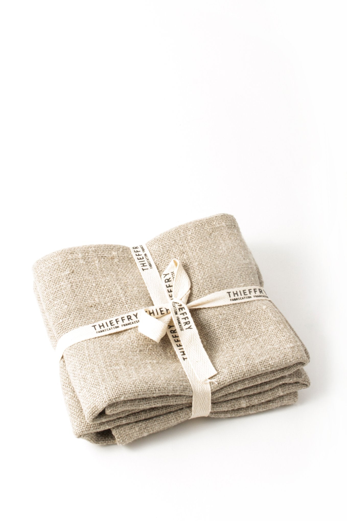 Thieffry Belgian Linen Dishtowels, Raw Natural, Set of 2