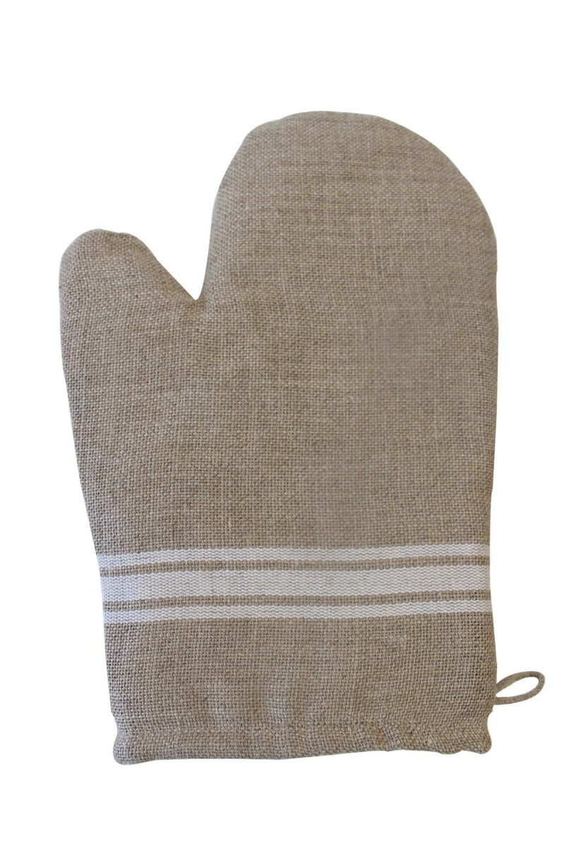 Thieffry Belgian Linen Oven Mitt, Blue