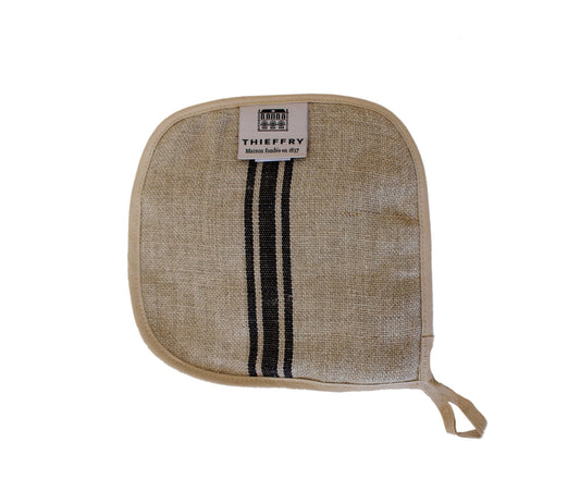 Thieffry Belgian Linen Potholder, Black