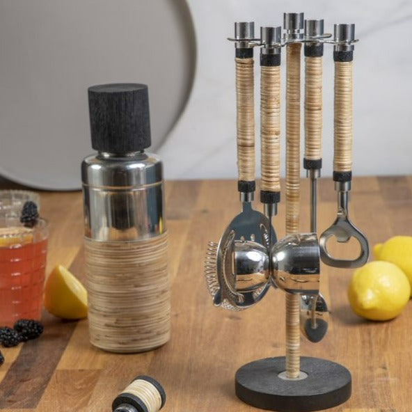 Arendal Rattan Cocktail Shaker