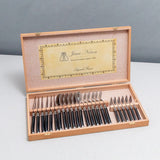 Laguiole 24 Piece Flatware Set, Black in Wood Presentation Box