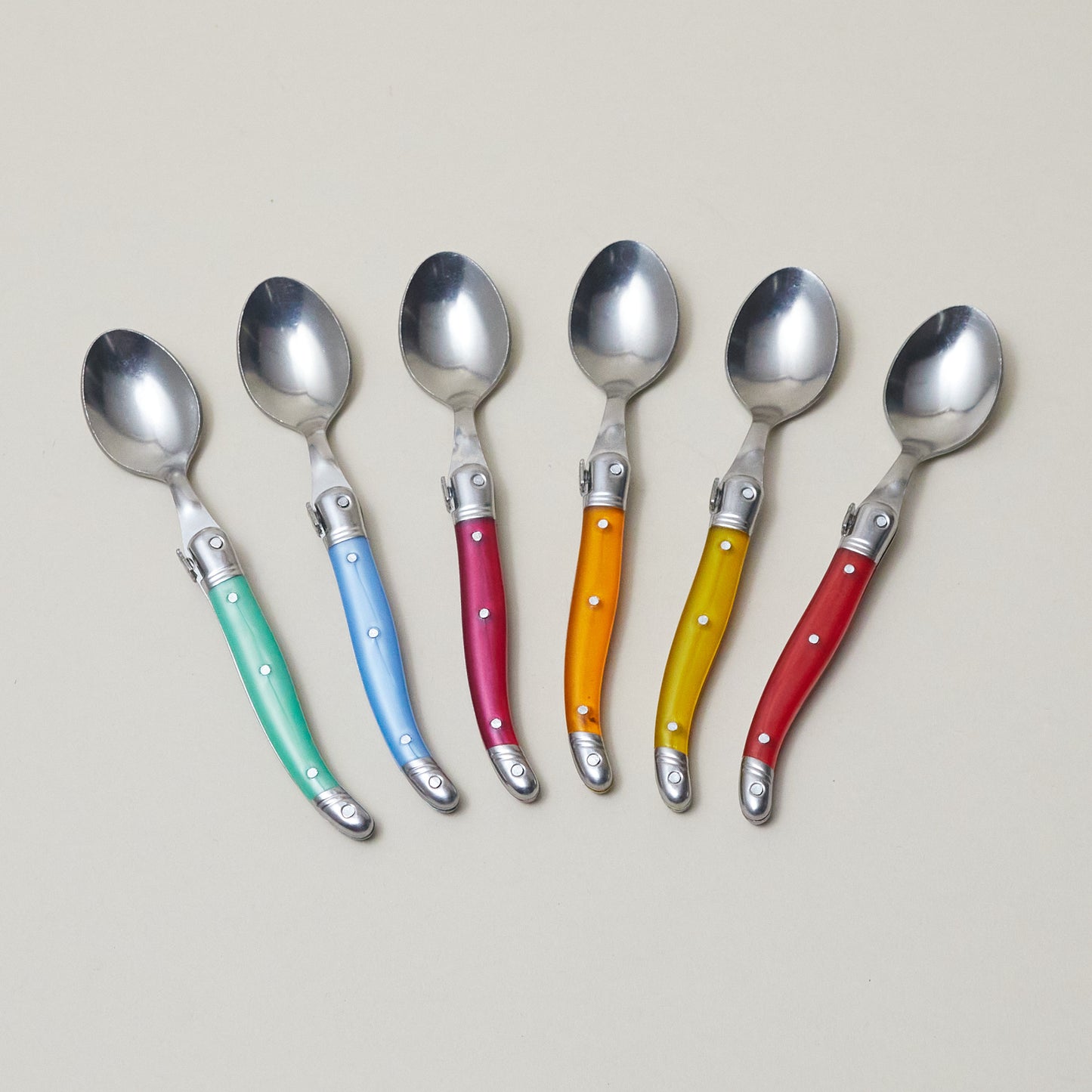 Laguiole 12 Piece Teaspoon Set, Rainbow