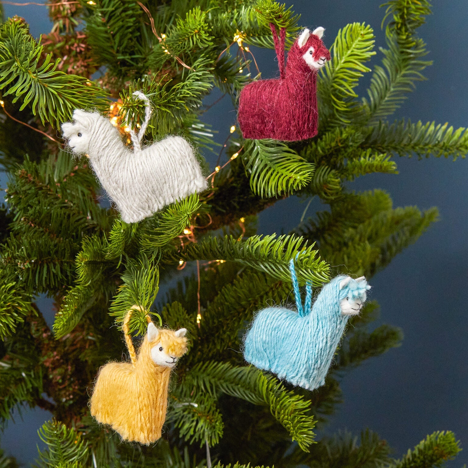 Bangin' Alpaca Ornament, Set of 4
