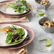 Tam Stoneware Dinner Plate, Terracotta Rose, Set of 4