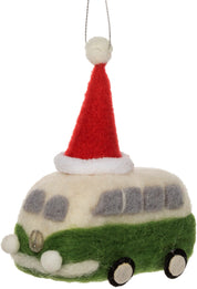 Felt Christmas Bus Ornament