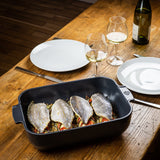 Peugeot Appolia Ceramic 16" Rectangular Baker, Slate
