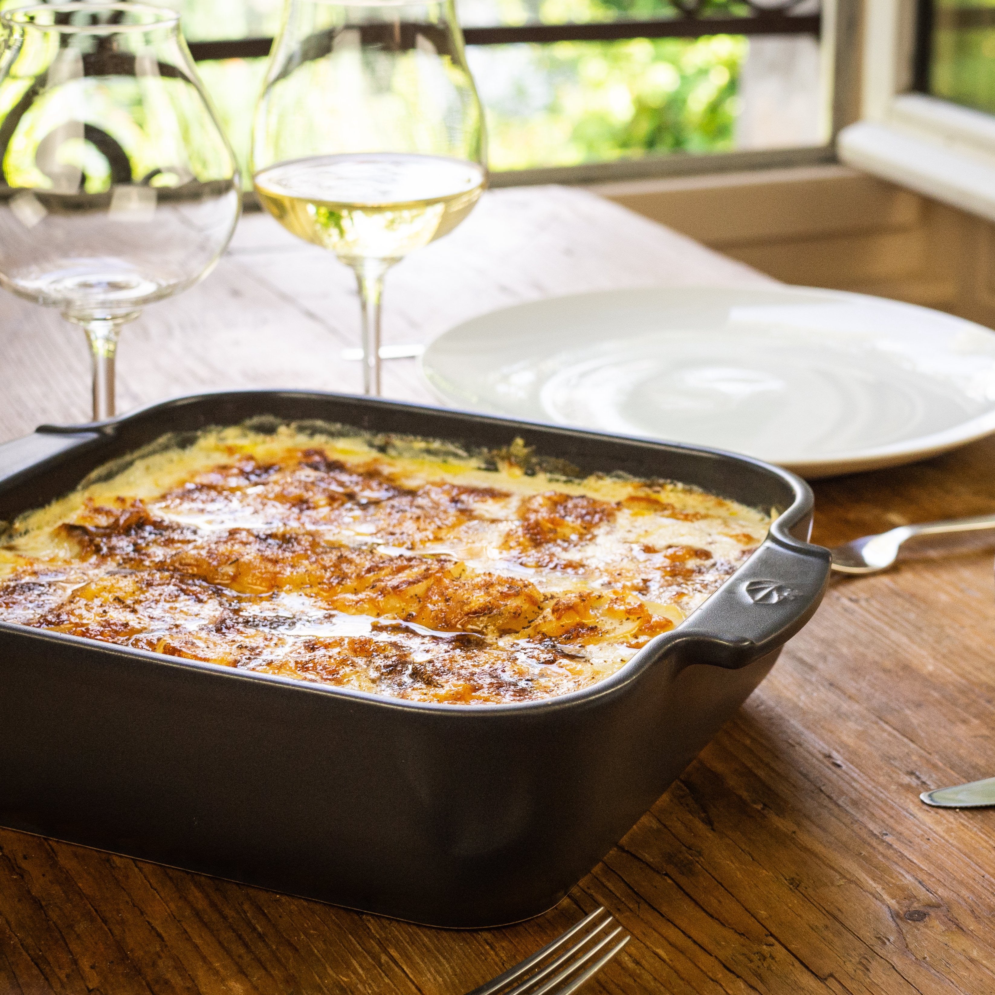 Peugeot Appolia Ceramic 14" Square Baker, Slate