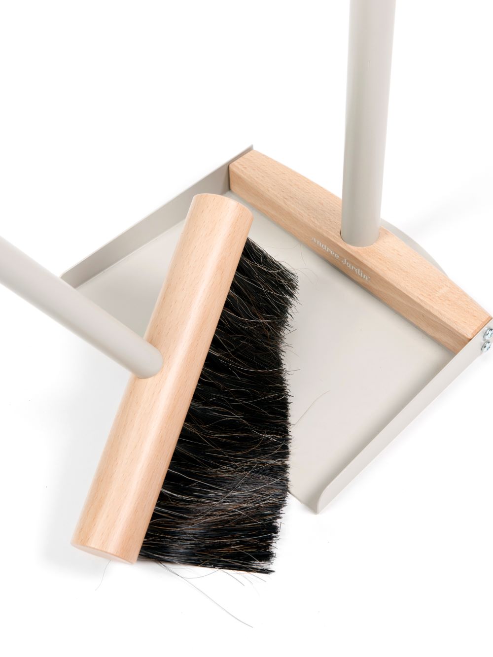 Andree Jardin "Mr & Mrs Clynk" Large Complet Dustpan & Hand Brush RED