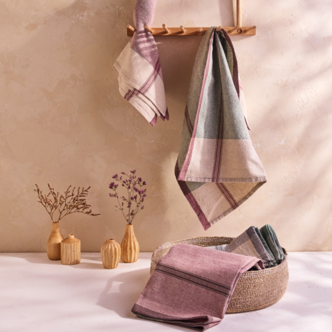 Lula Kitchen Towel, Set of 3, Slate