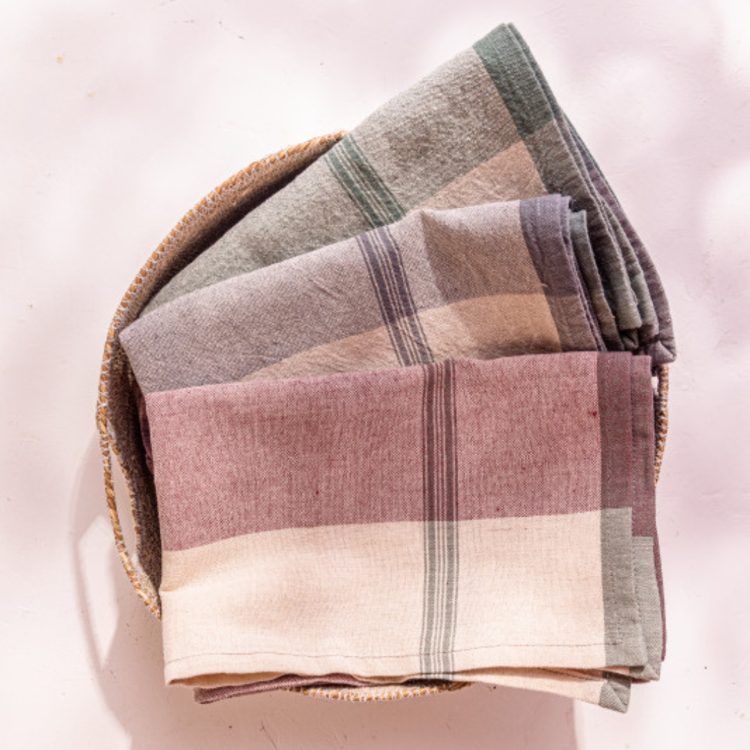 Lula Kitchen Towel, Set of 3, Moss