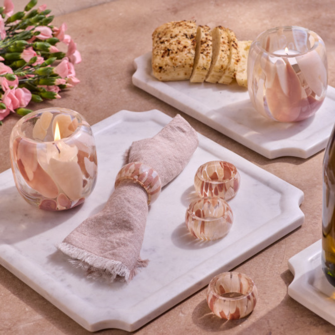 Juna Glass Napkin Ring Set of 4