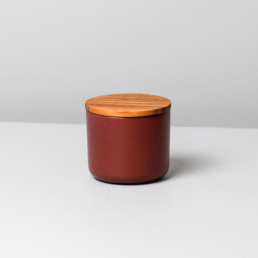 Brampton Stoneware Medium Canister, Burgundy