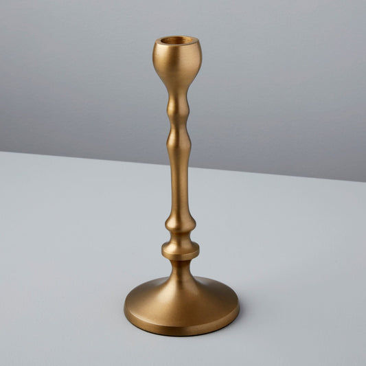 Belsana Aged Bronze Candlestick, Short