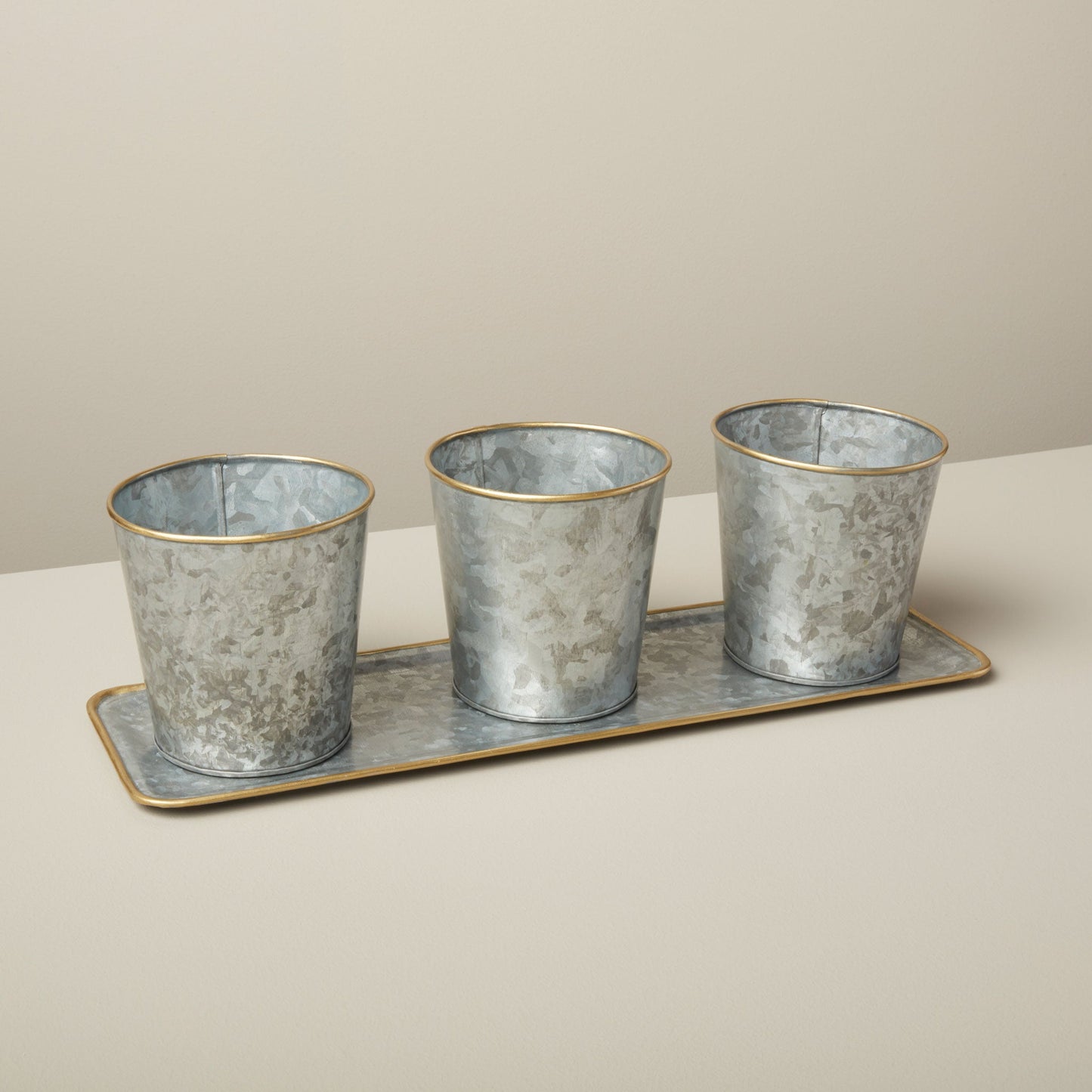 GI Set of 3 Planters with Tray