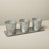 GI Set of 3 Planters with Tray
