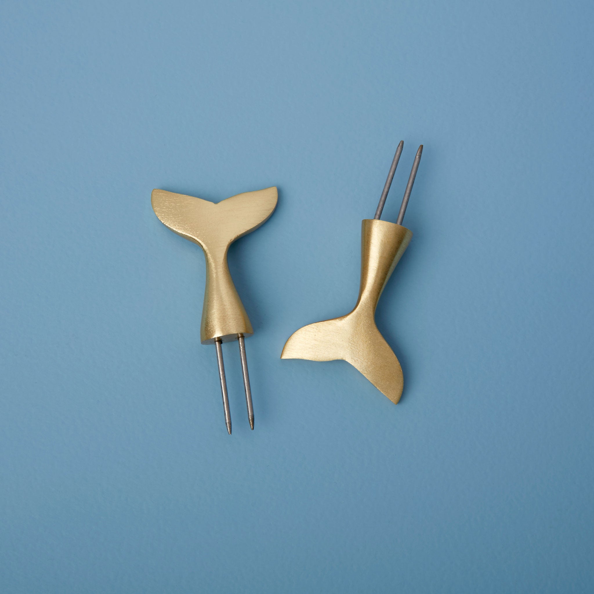 Gold Corn Holders, Whale's Tail