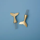 Gold Corn Holders, Whale's Tail