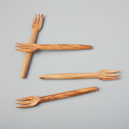Olive Wood Forks, Set of 4