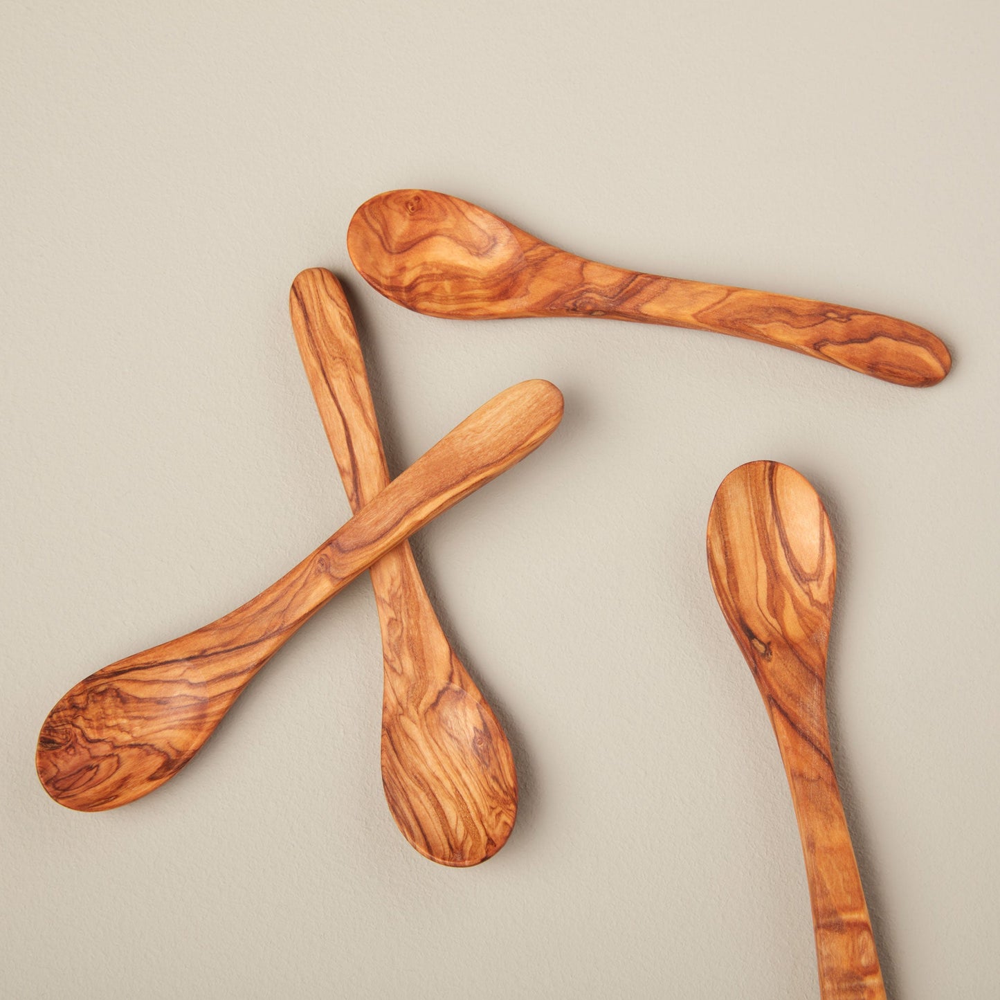 Olive Wood Spoons, Small, Set of 4