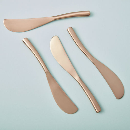Rosé Streamlined Spreaders, Set of 4