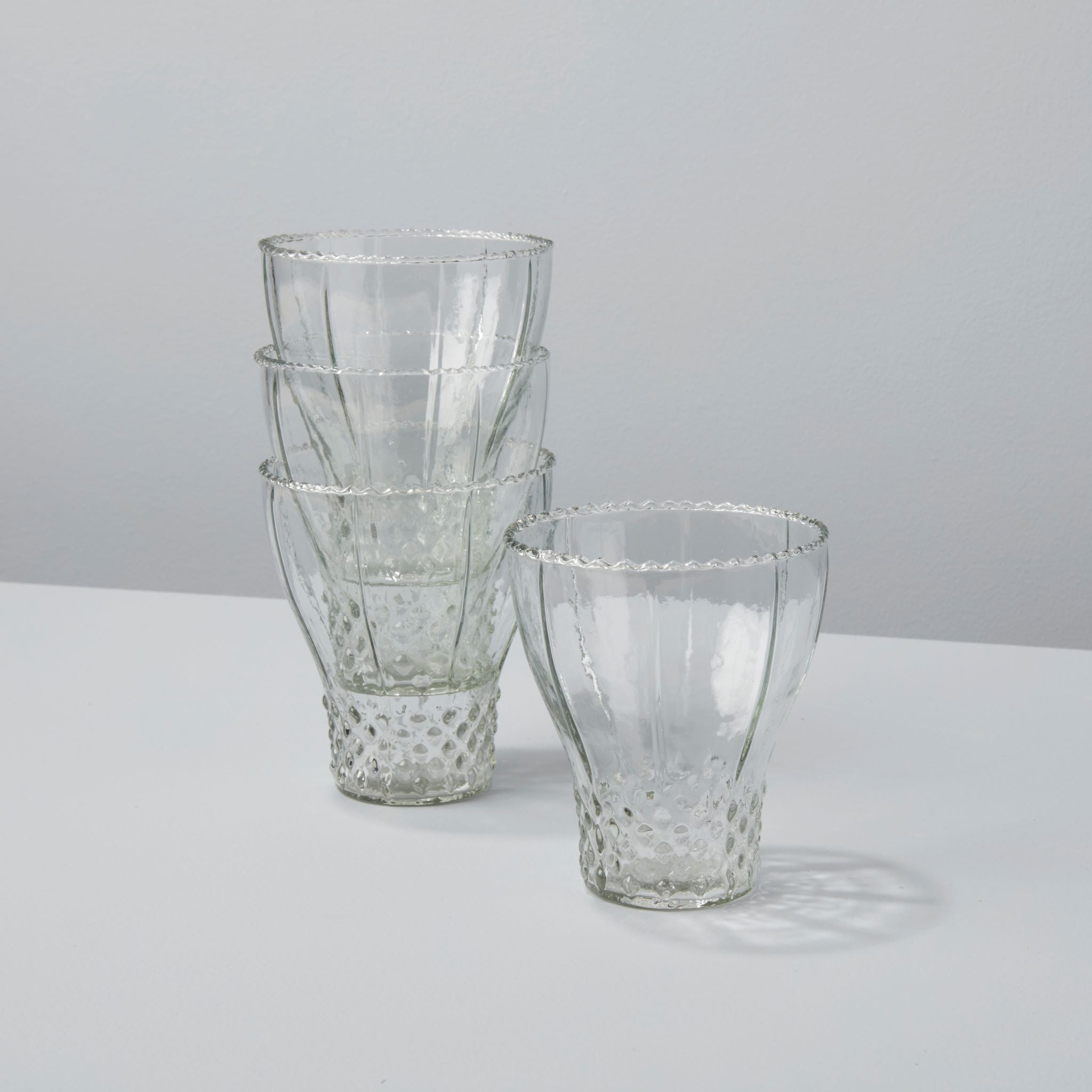 Ruffle Bell Glass, Set of 4