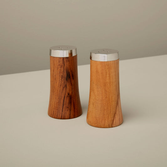 Teak & Stainless Salt & Pepper