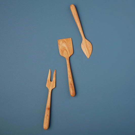 Teak Cheese Set