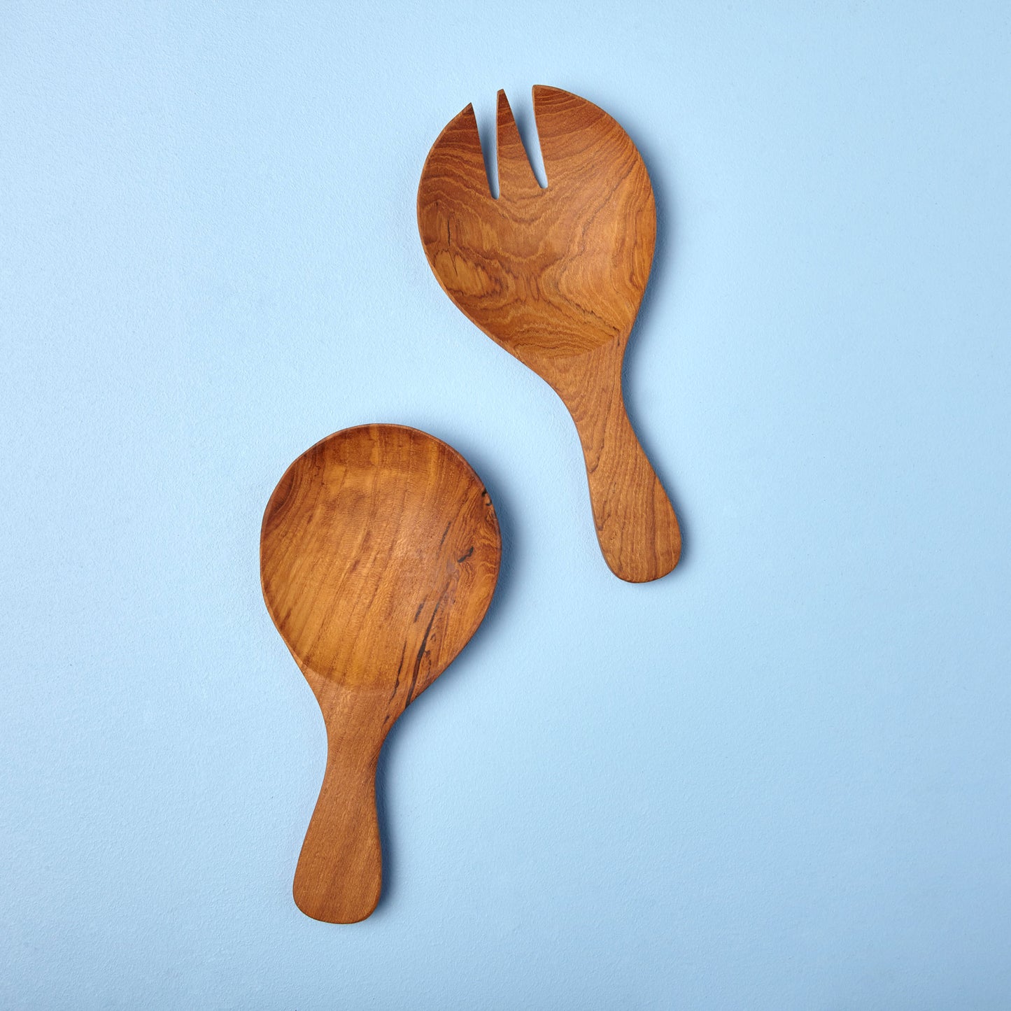 Teak Round Serving Set, Small