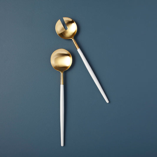 White & Gold Serving Set