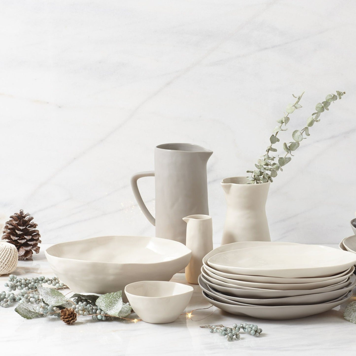 Tam Stoneware Dessert Bowl, Pearl