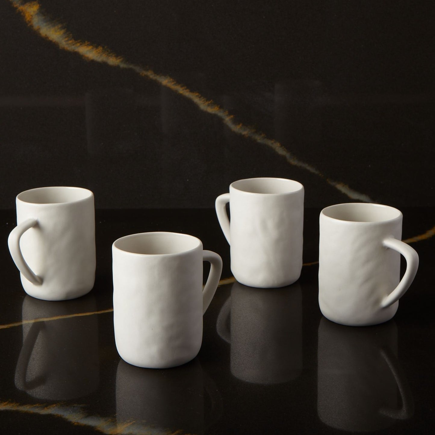 Tam Stoneware Mug, Pearl, Set of 4