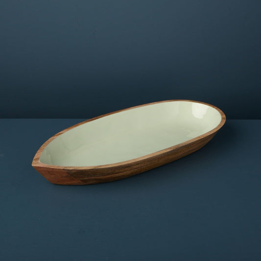 Madras Large Oval Bowl, Sage