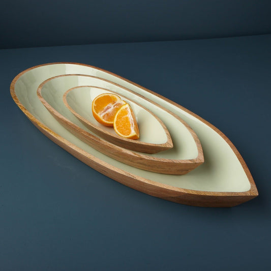 Madras Large Oval Bowl, Sage