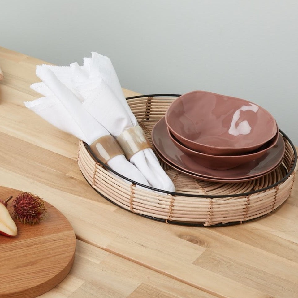 Hudson Napkins Set of 4, White